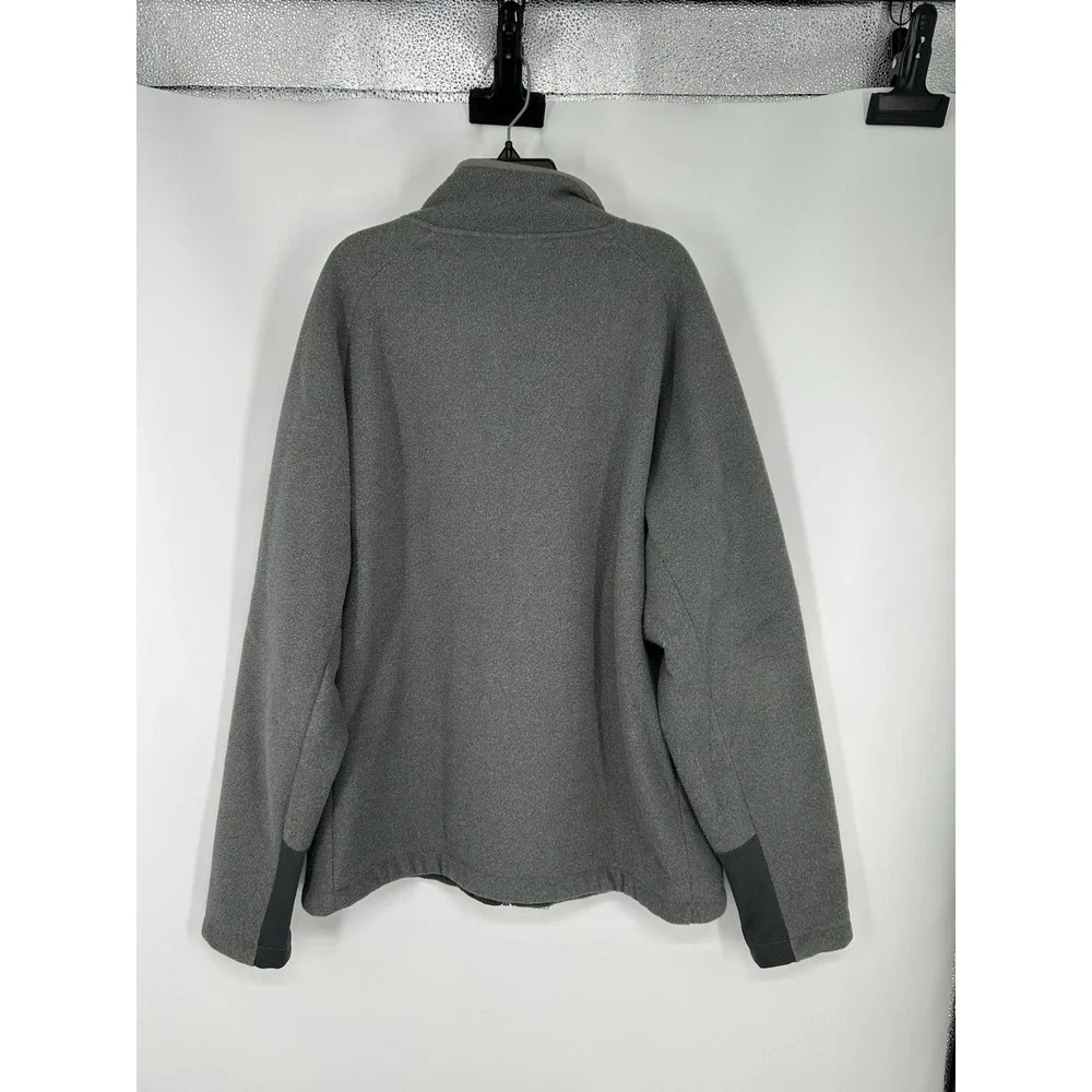 The North Face Chimborazo Sherpa Lined Fleece Jacket Full Zip Up Grey Mens Large